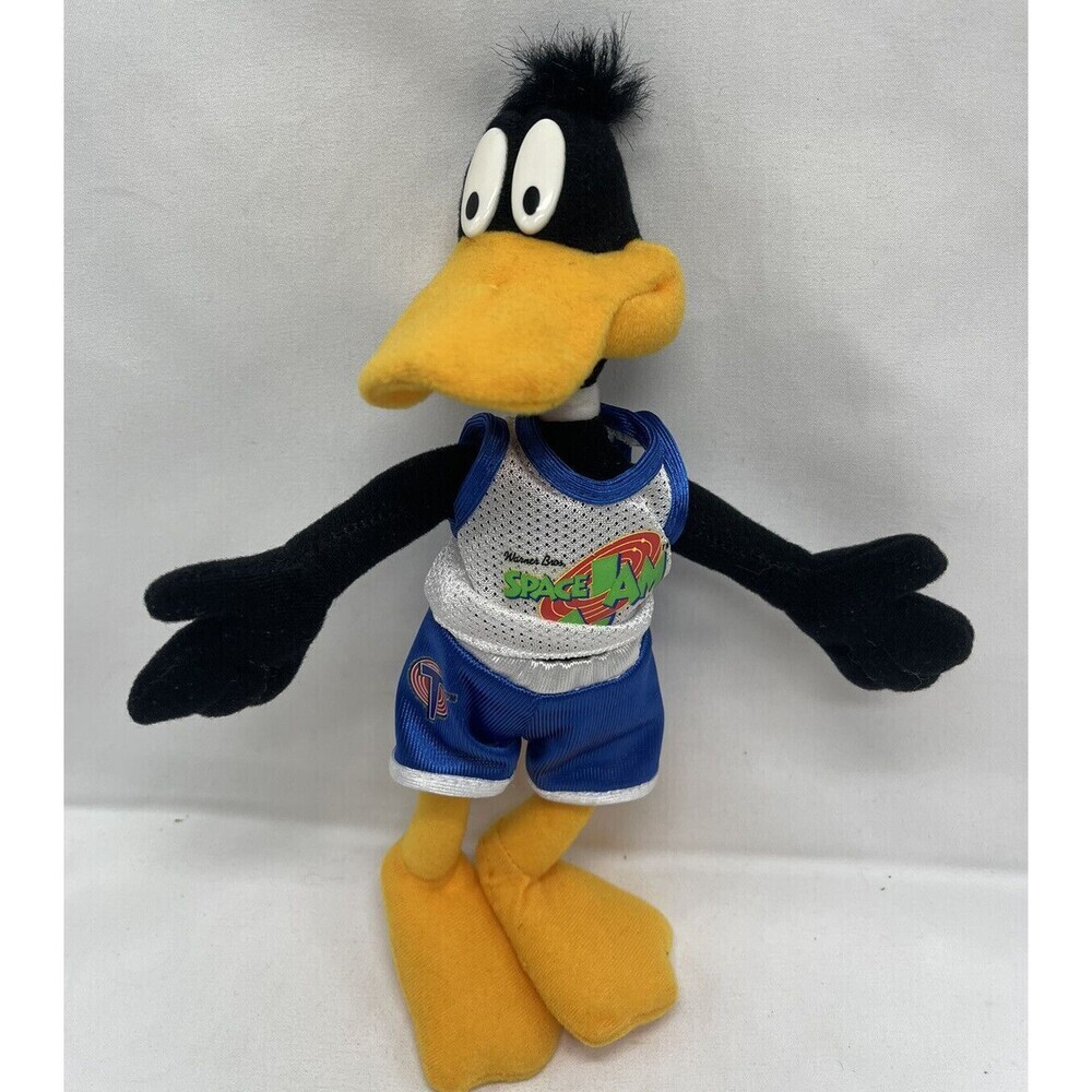 Vintage Looney Tunes Space Jam Movie 1996 Daffy Duck Plush 9" Stuffed Toy
